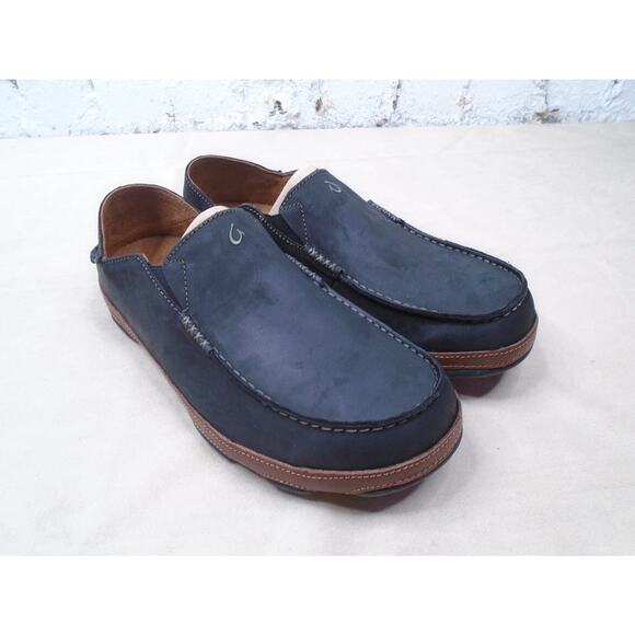 OluKai Moloa Black Toffee Men's Size 13 New Without Box Slip One Shoes - Picture 1 of 8